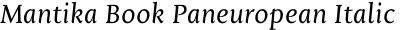 Mantika Book Paneuropean Italic